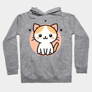 Adorable, Friendly, Cute Cat Logo Hoodie